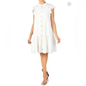 Julia Jordan Ruffle Pleated Shift Dress